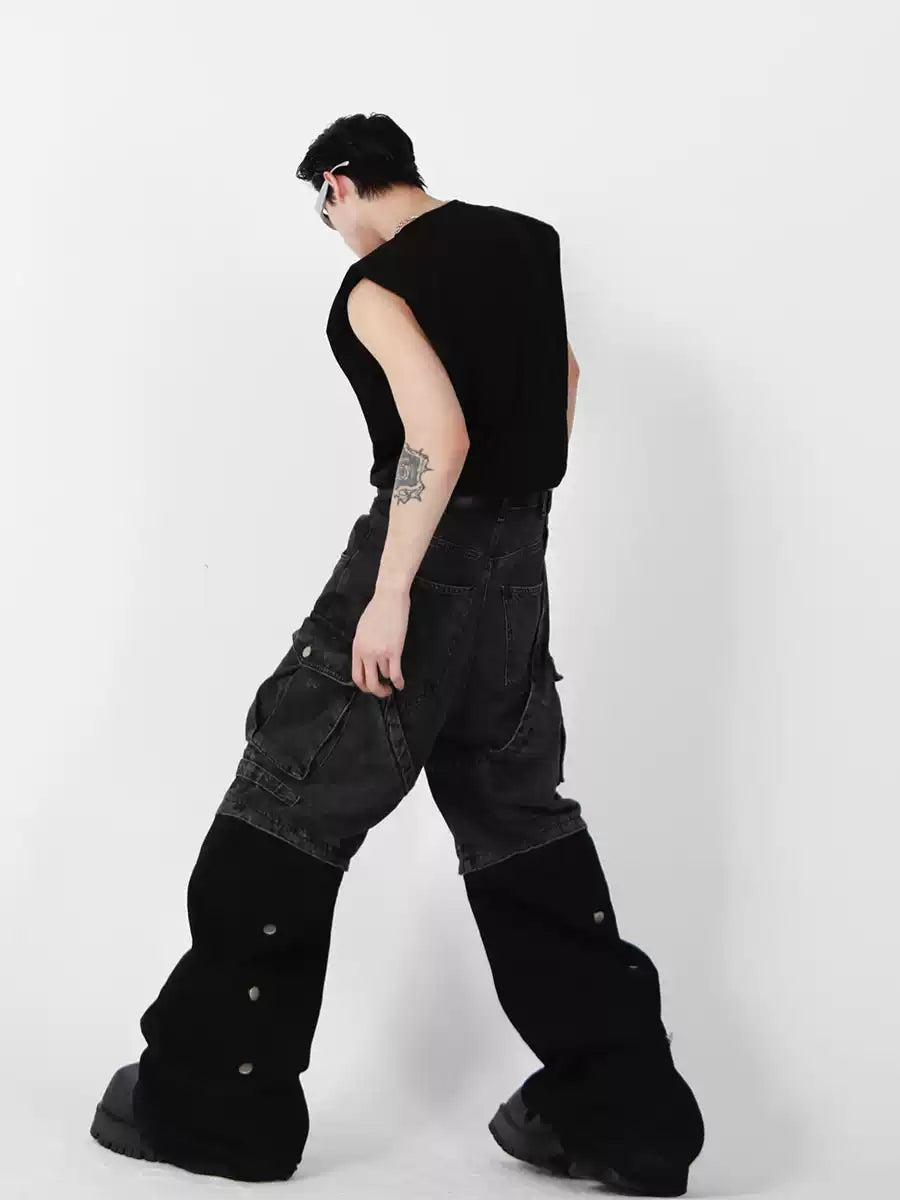 Star Spike Padded Shoulder Tank Top