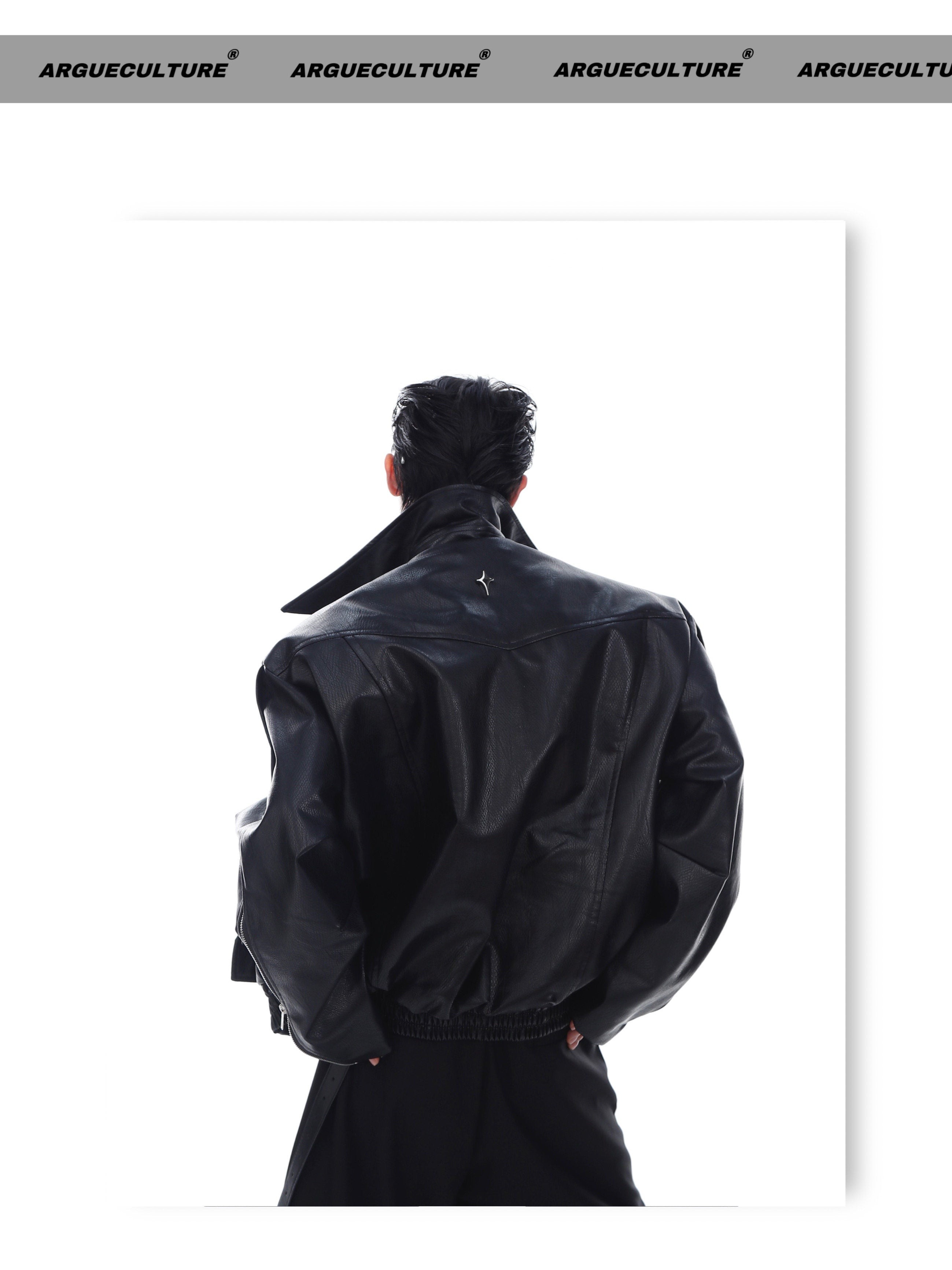 Pin-Buckle Biker Jacket
