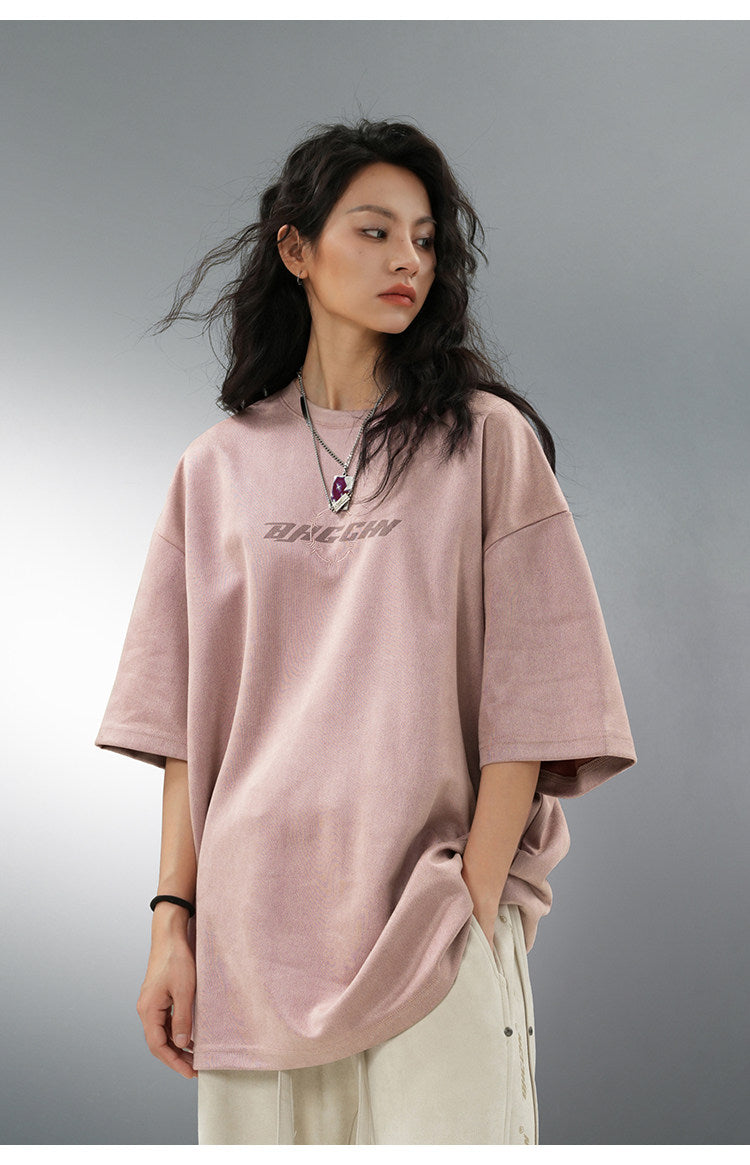 Unisex Oversized Thorns Suede T-Shirt
