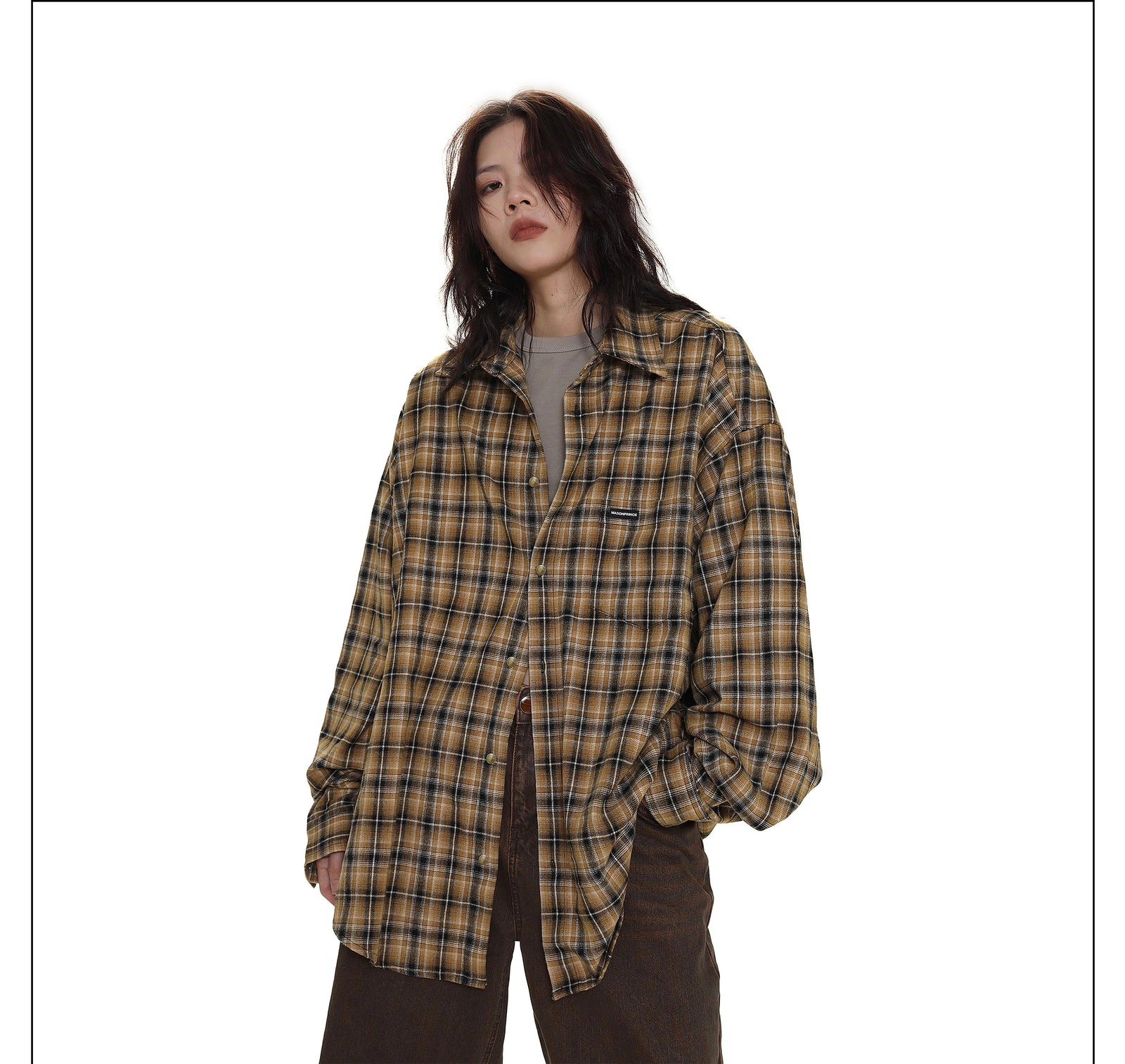 Unisex Vintage Plaid Shirt
