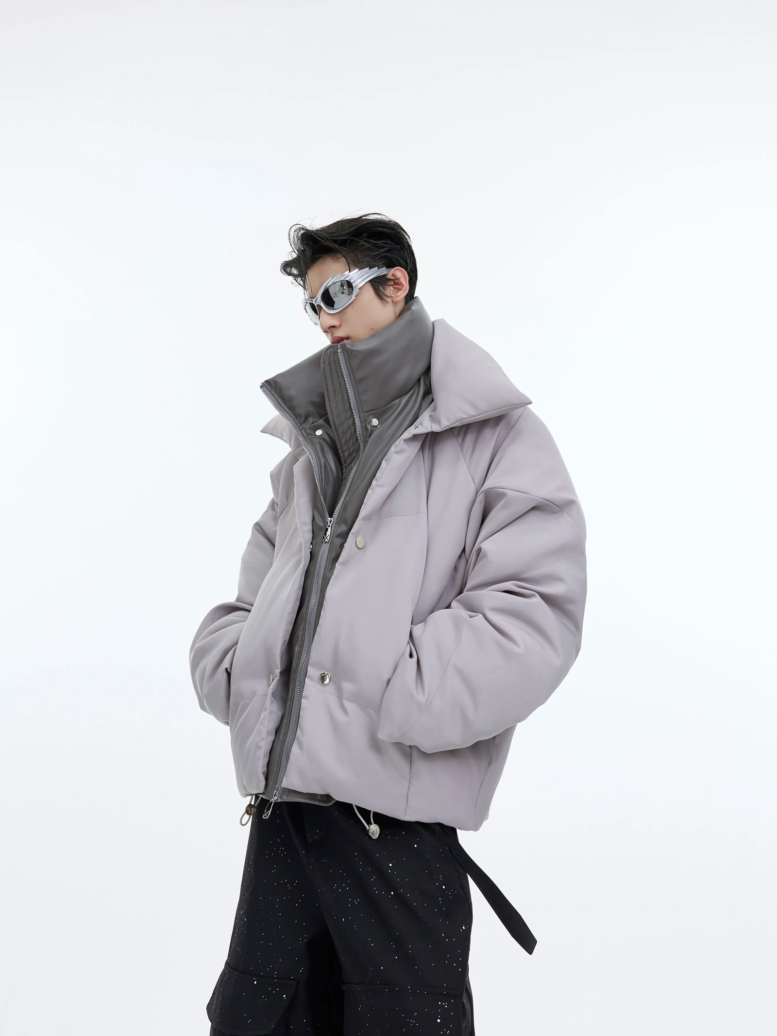 Glossy Quilted Padded Jacket