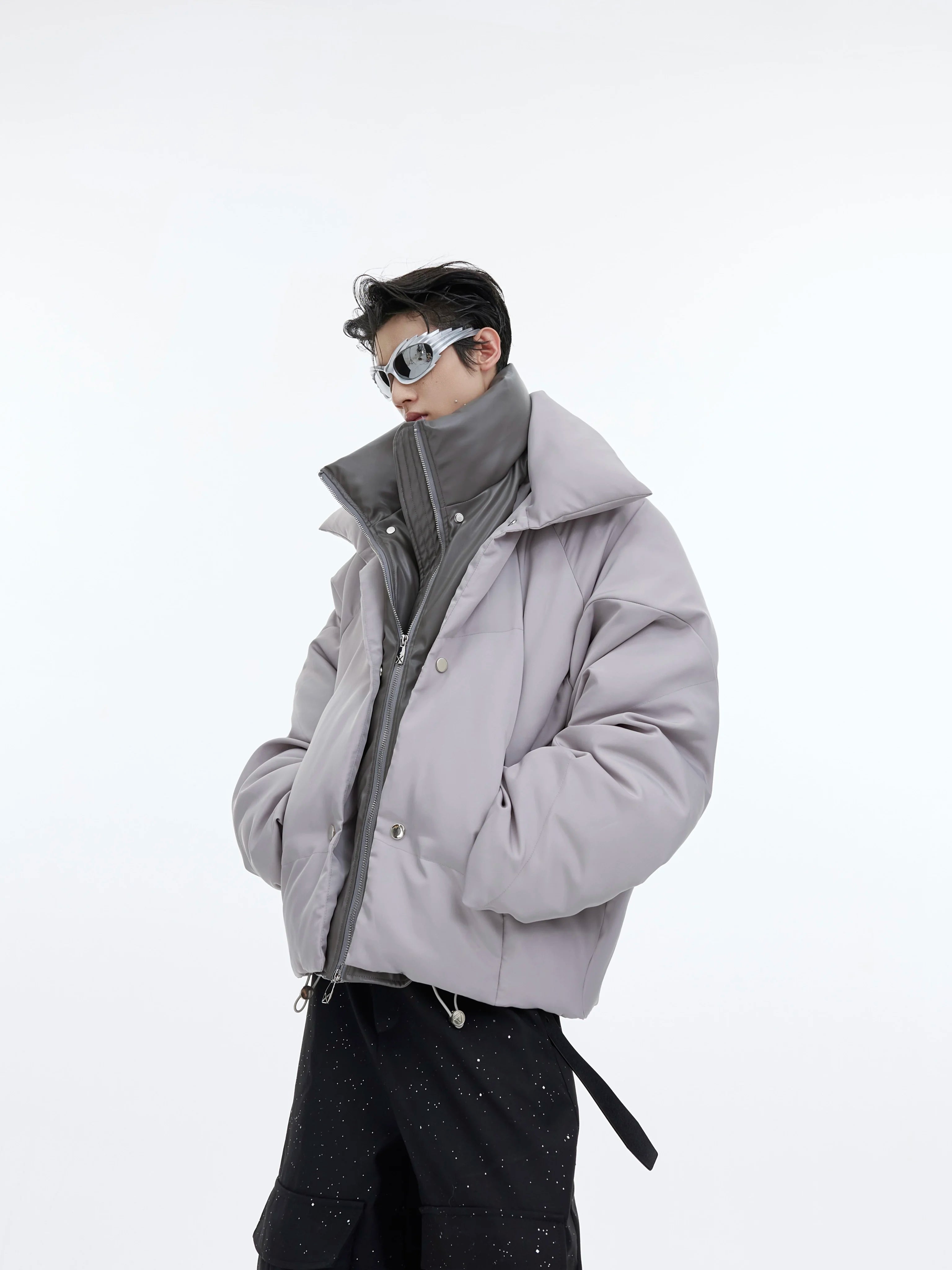 Glossy Quilted Padded Jacket
