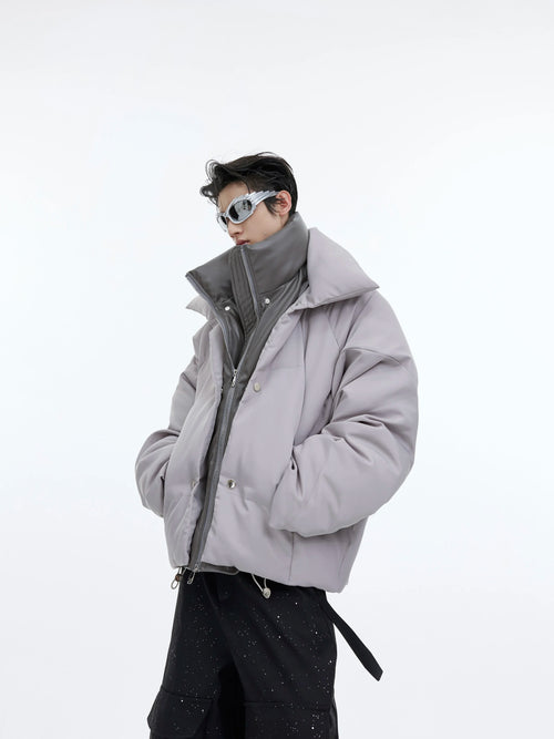 Glossy Quilted Padded Jacket