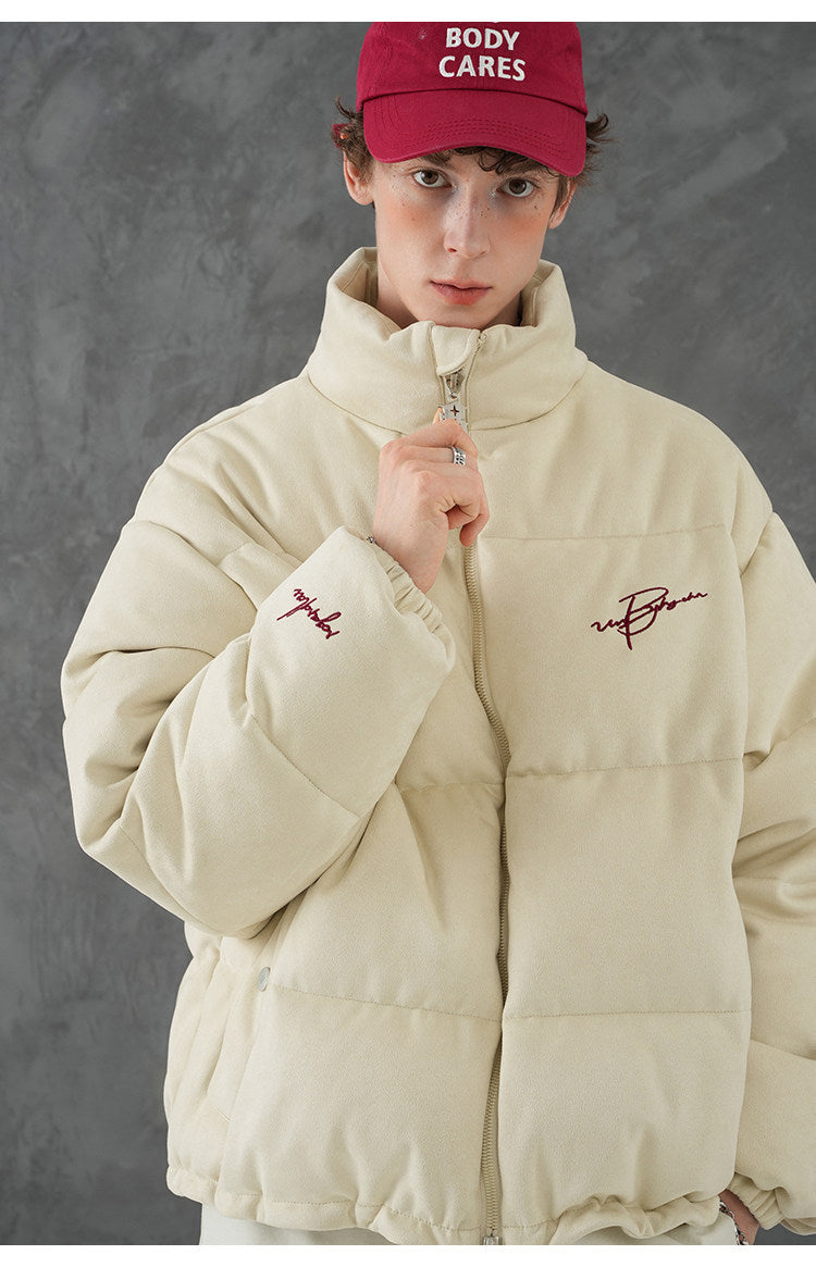 Unisex Embroidered Puffer Jacket