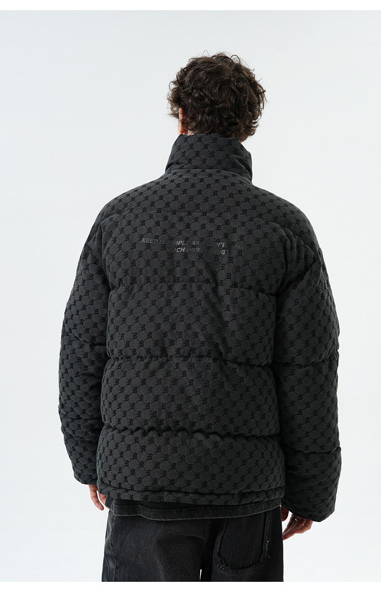 Unisex Vintage Jacquard Padded Jacket