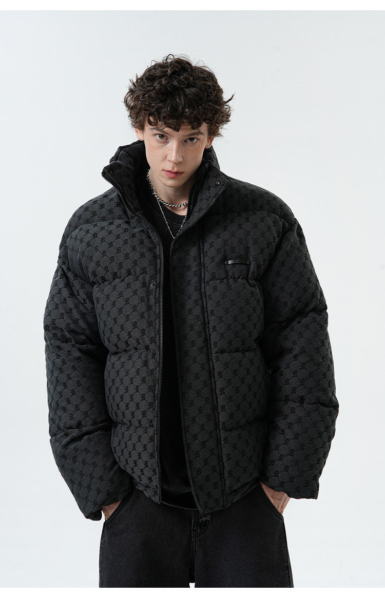 Unisex Vintage Jacquard Padded Jacket