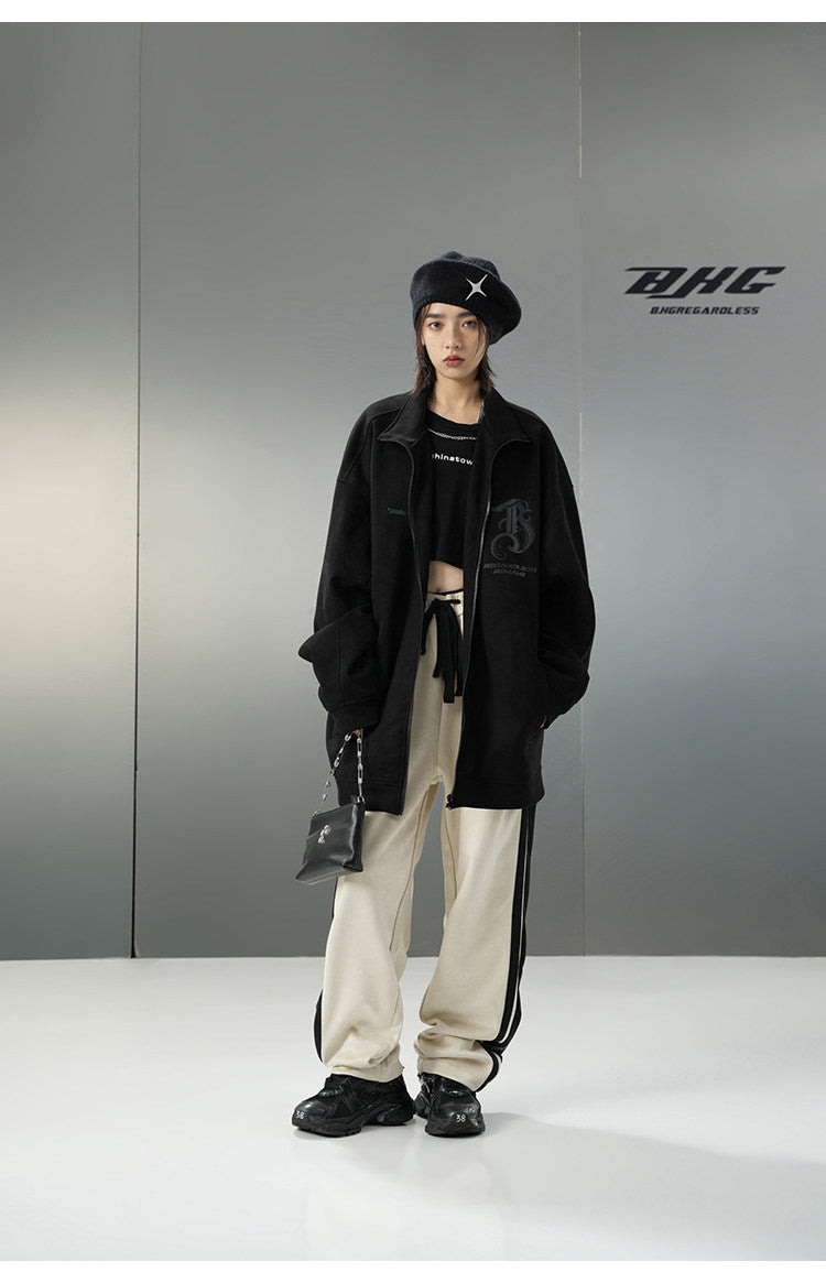 Fleece-Lined Suede Straight Leg Sweatpants