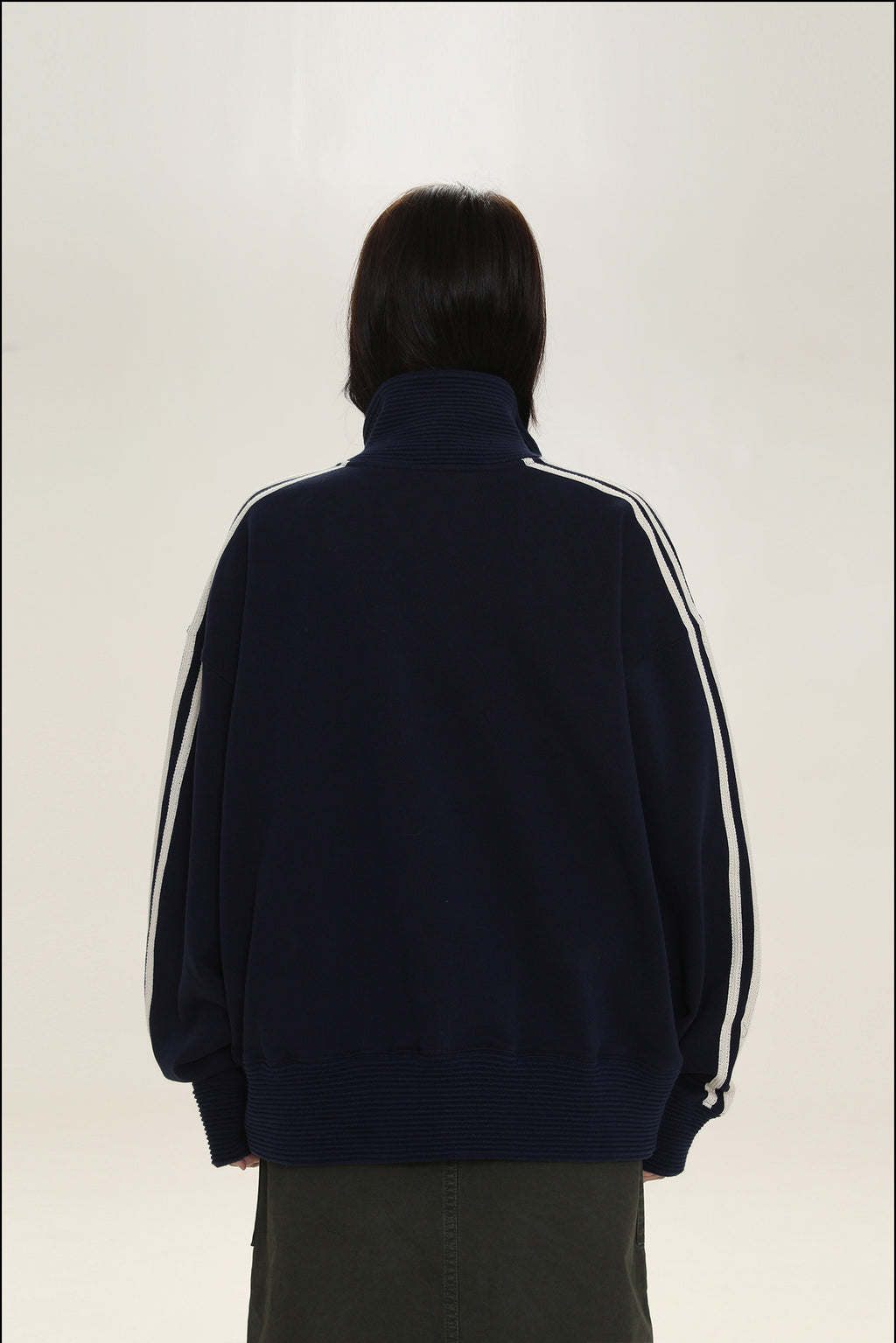 Unisex Retro Stand Collar Zip Track Jacket
