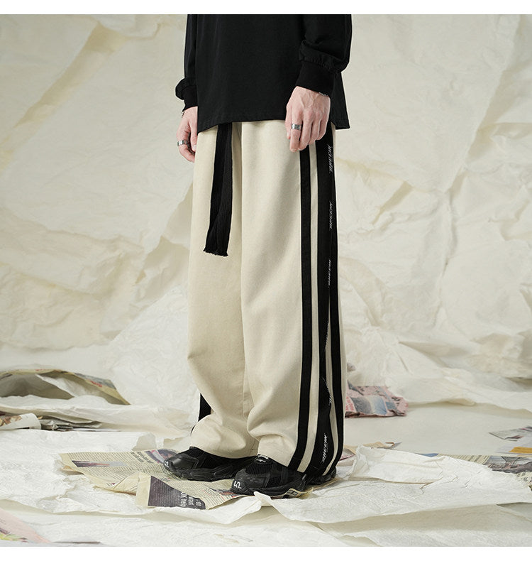 Fleece-Lined Suede Straight Leg Sweatpants