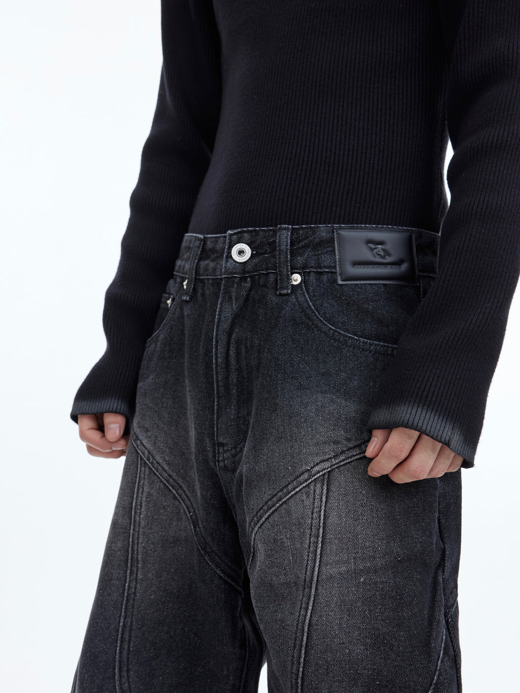 Flared Denim Trousers