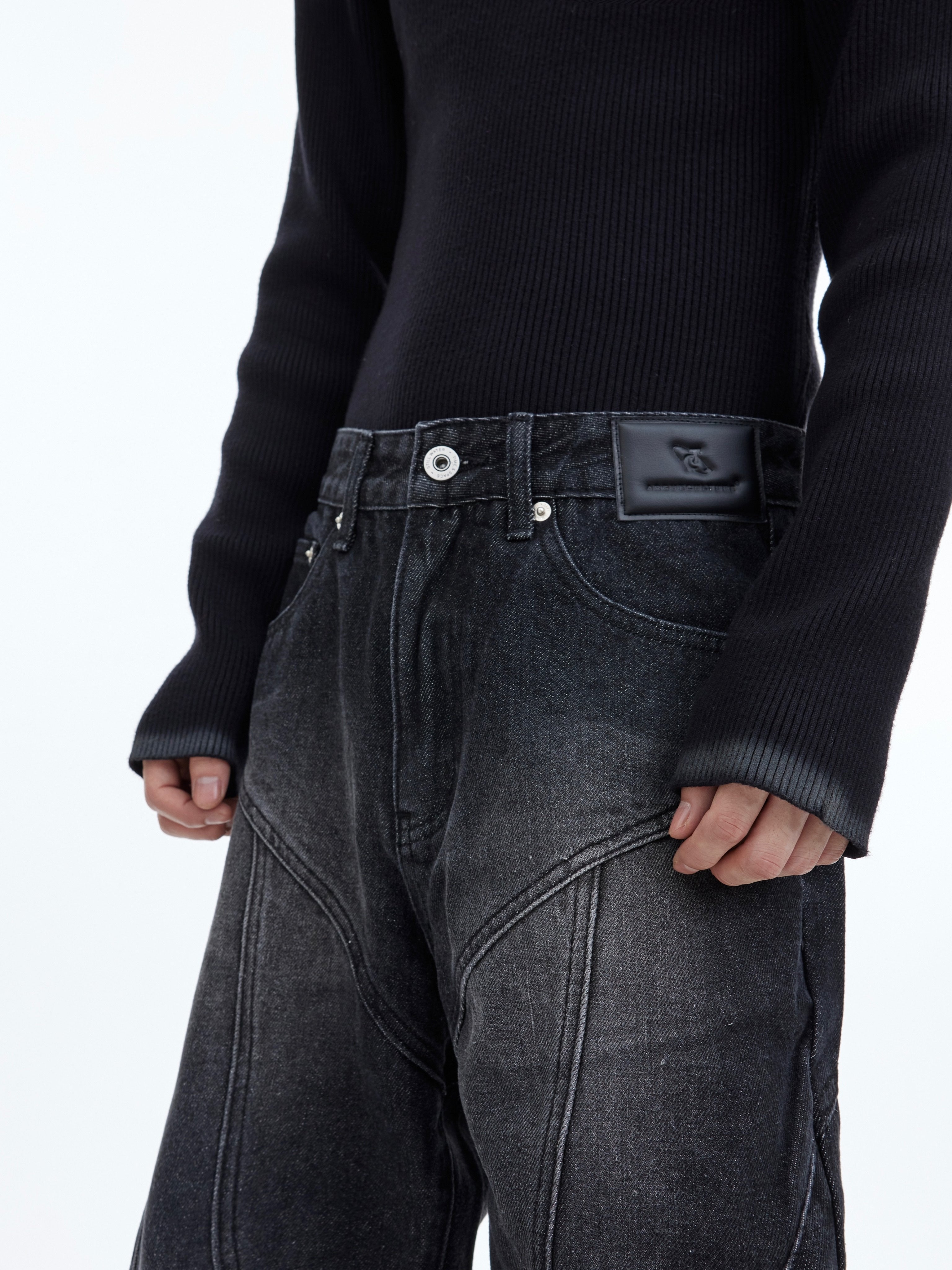 Flared Denim Trousers