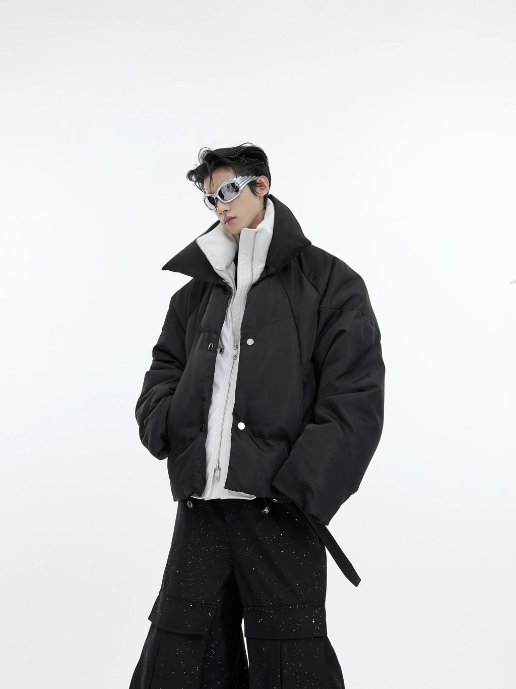 Glossy Quilted Padded Jacket