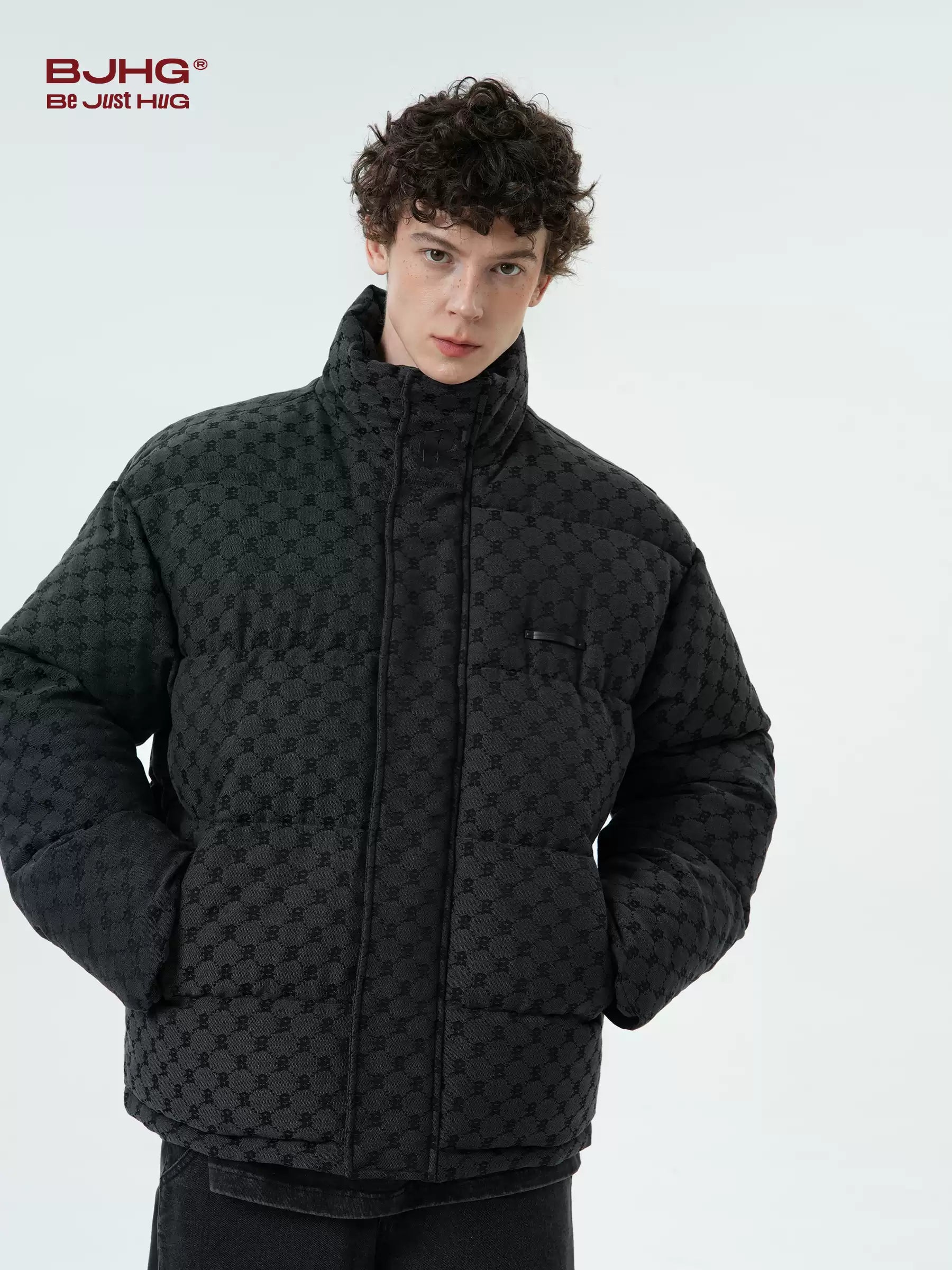 Unisex Vintage Jacquard Padded Jacket