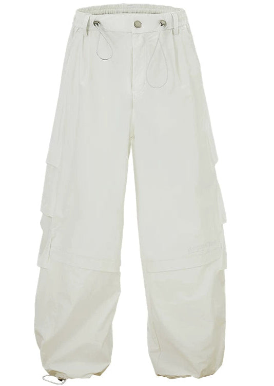 Lightweight White Utility Cargo Pants