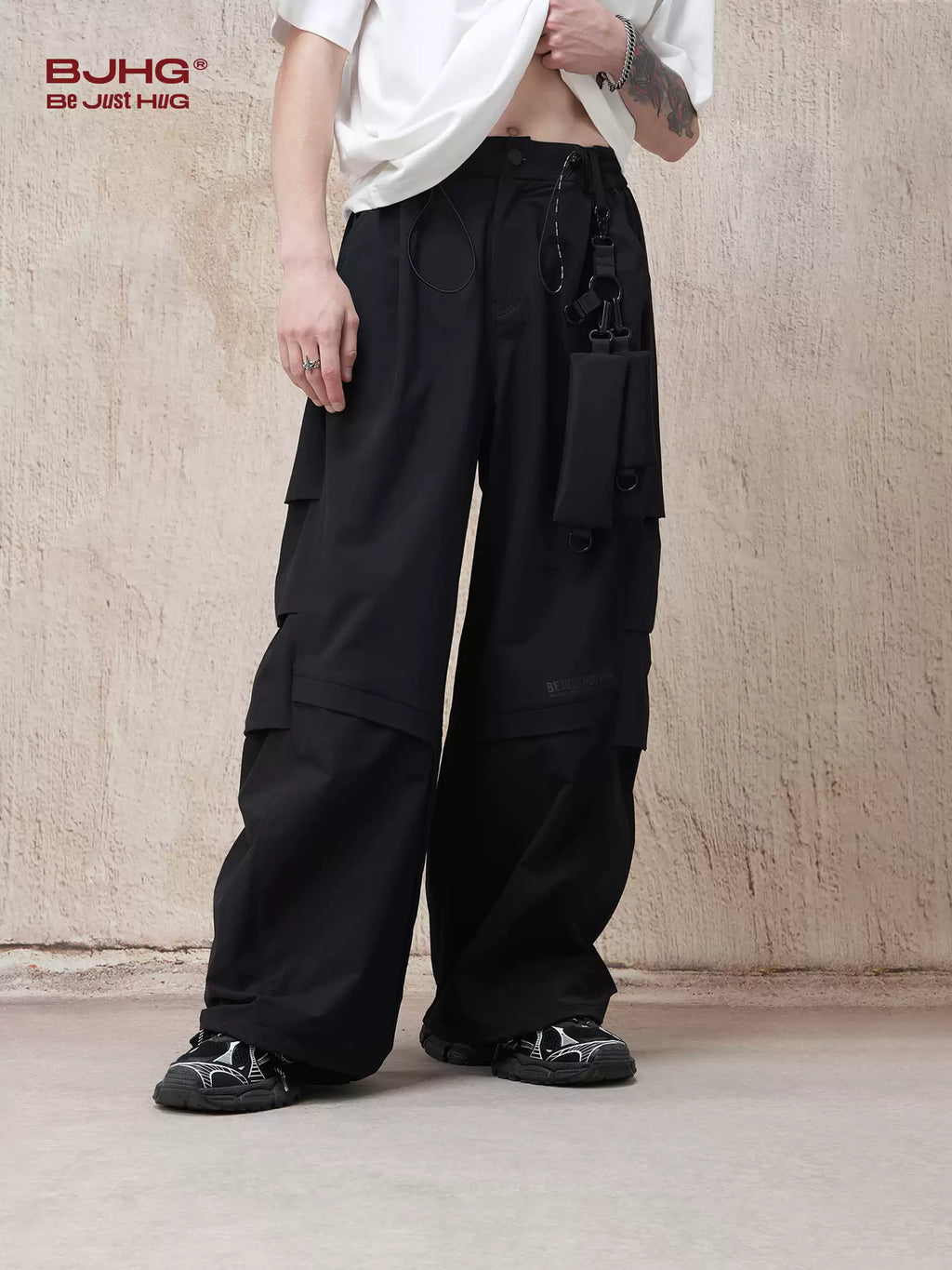 Lightweight White Utility Cargo Pants