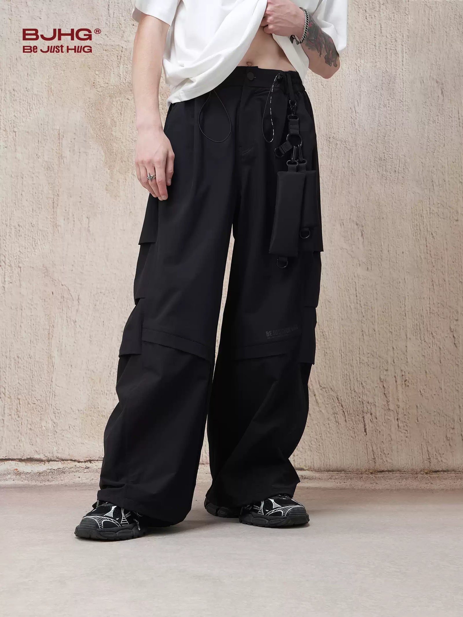 Lightweight White Utility Cargo Pants