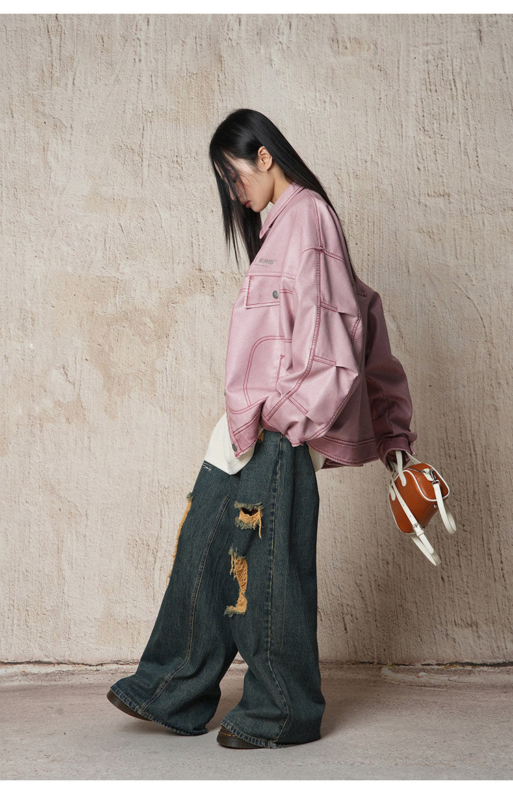 Unisex Vintage Motorcycle Jacket