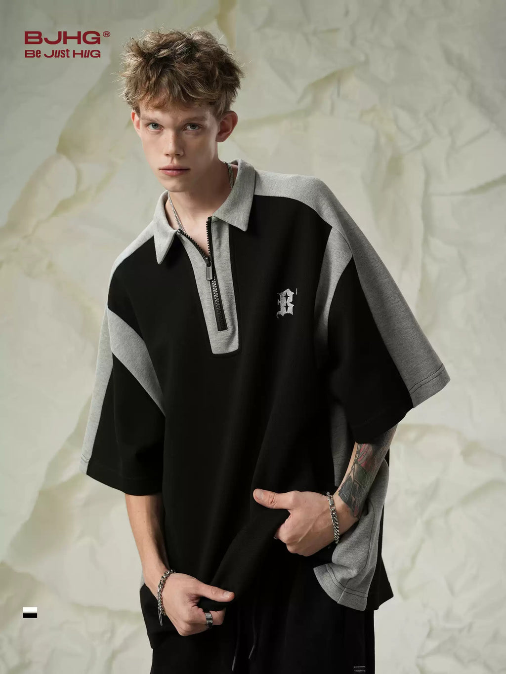 Unisex Oversized Retro Polo T-Shirt