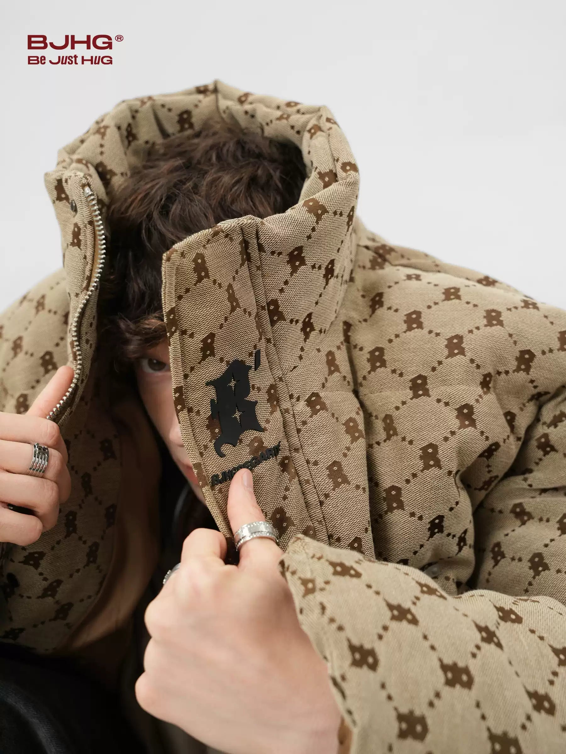 Unisex Vintage Jacquard Padded Jacket