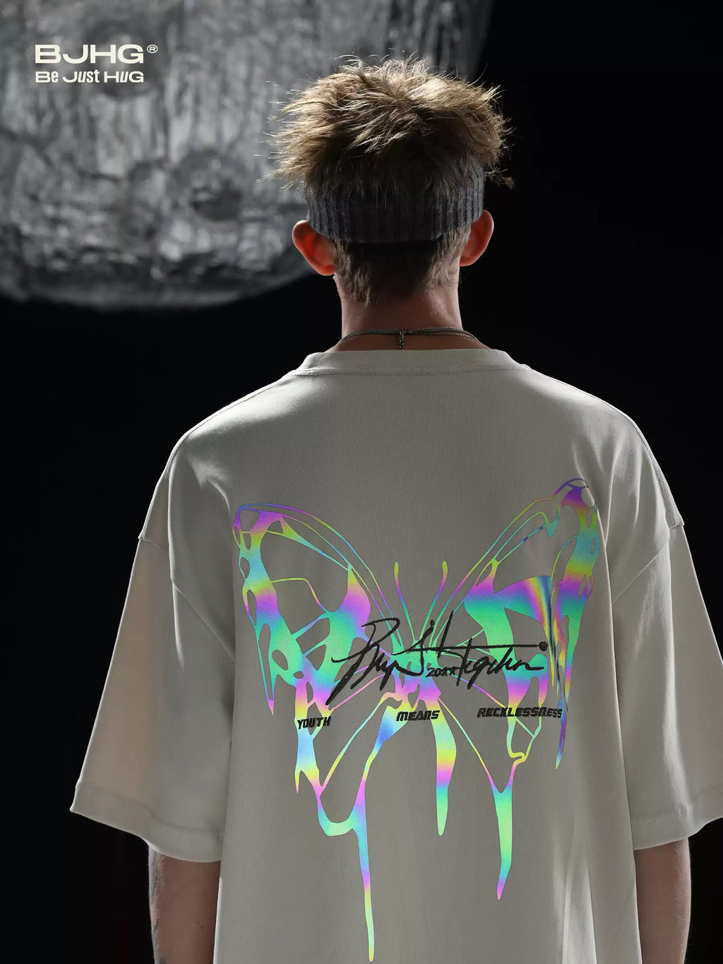 Reflective Butterfly Oversized T-Shirt