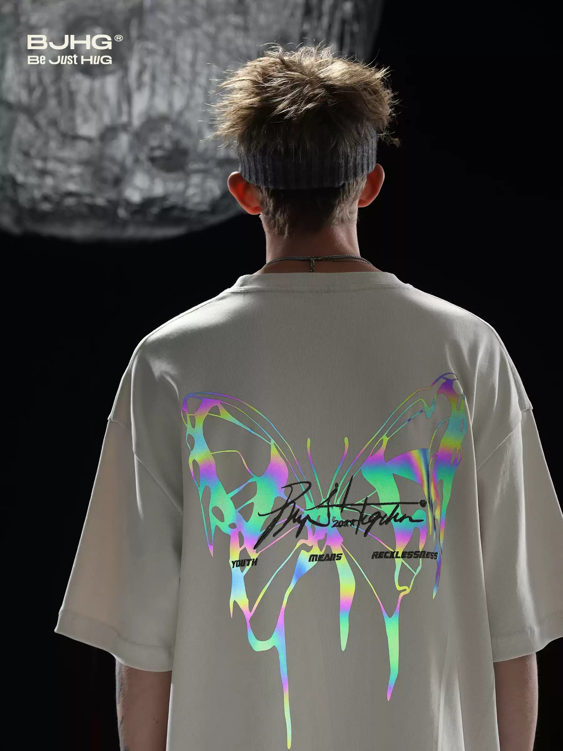 Reflective Butterfly Oversized T-Shirt