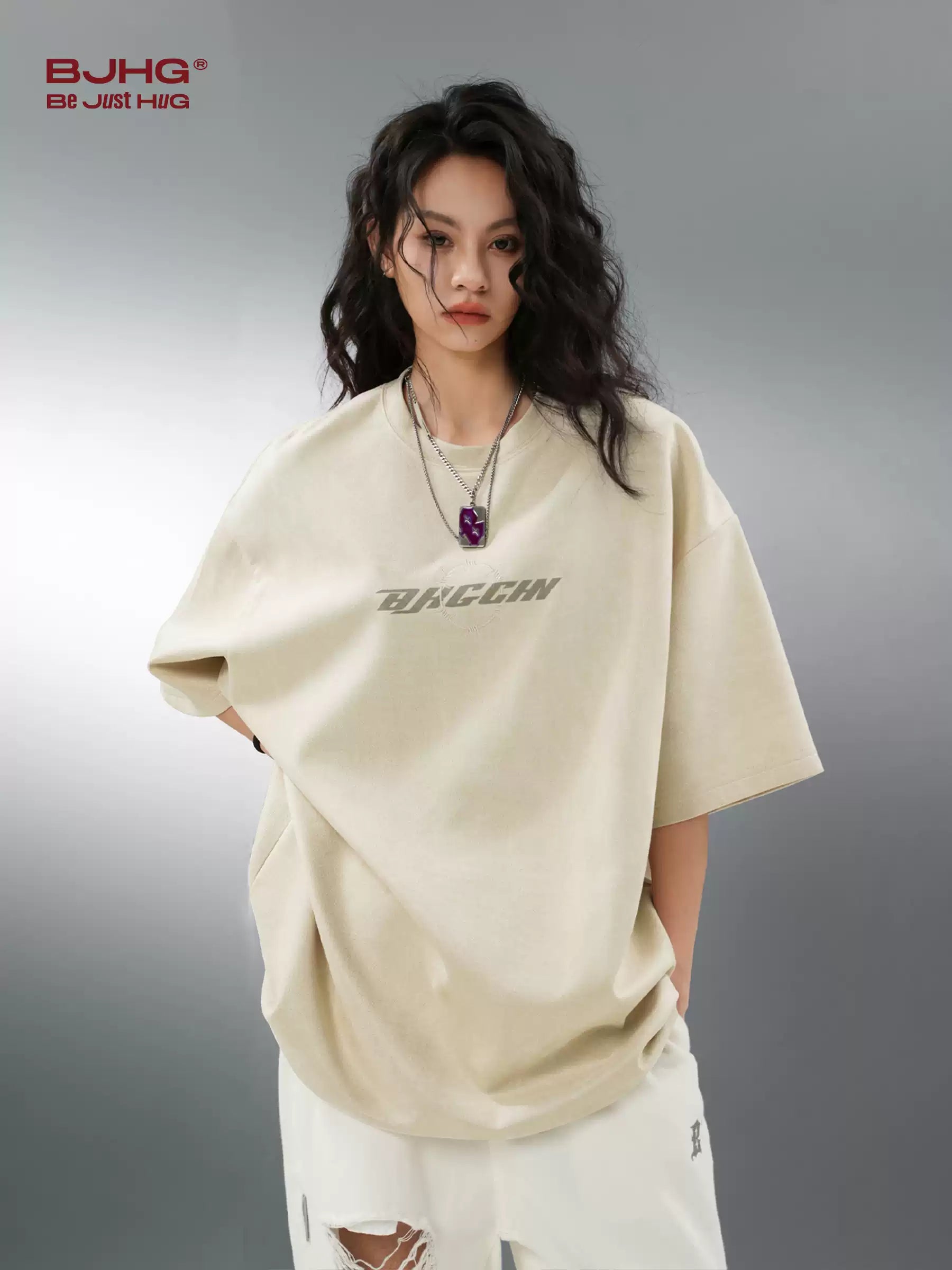 Unisex Oversized Thorns Suede T-Shirt