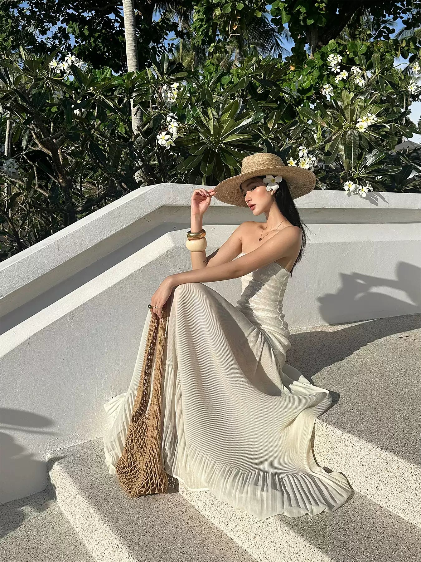 Strapless Sequin Dress