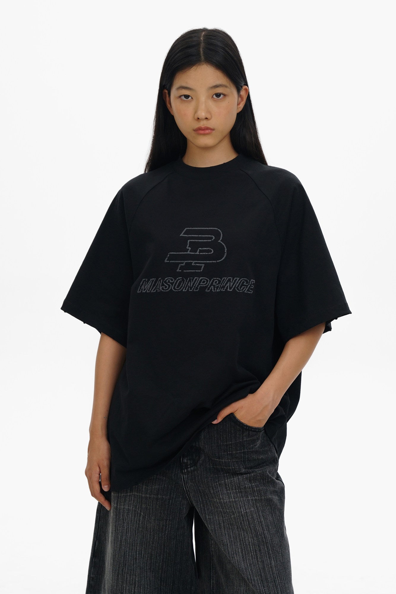 Retro Raglan Sleeve Oversized T-Shirt
