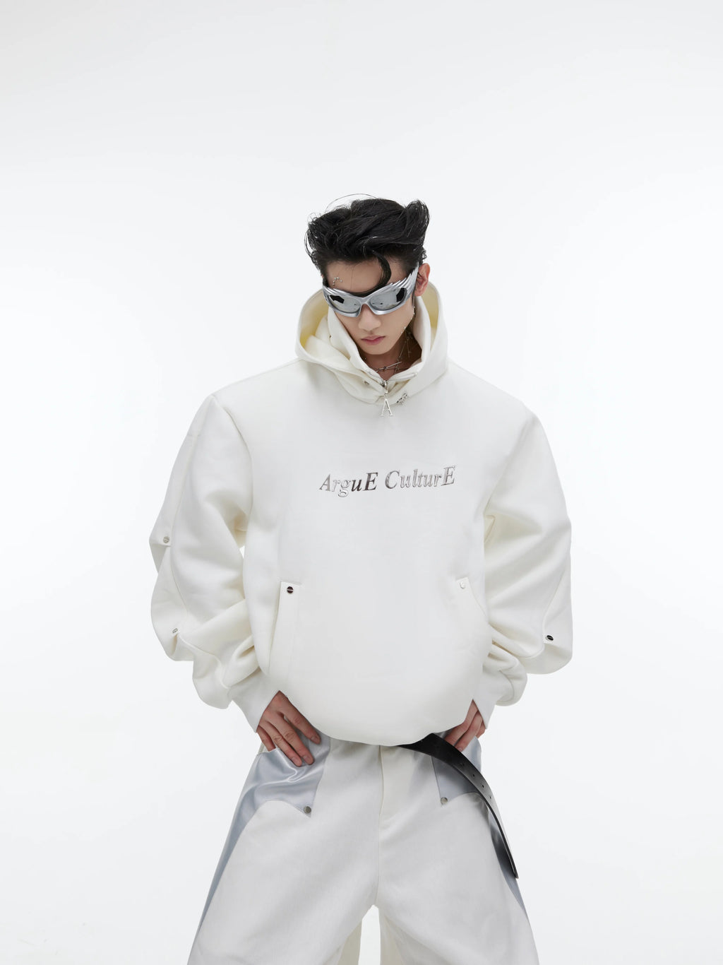 Silver-Studded Hoodie