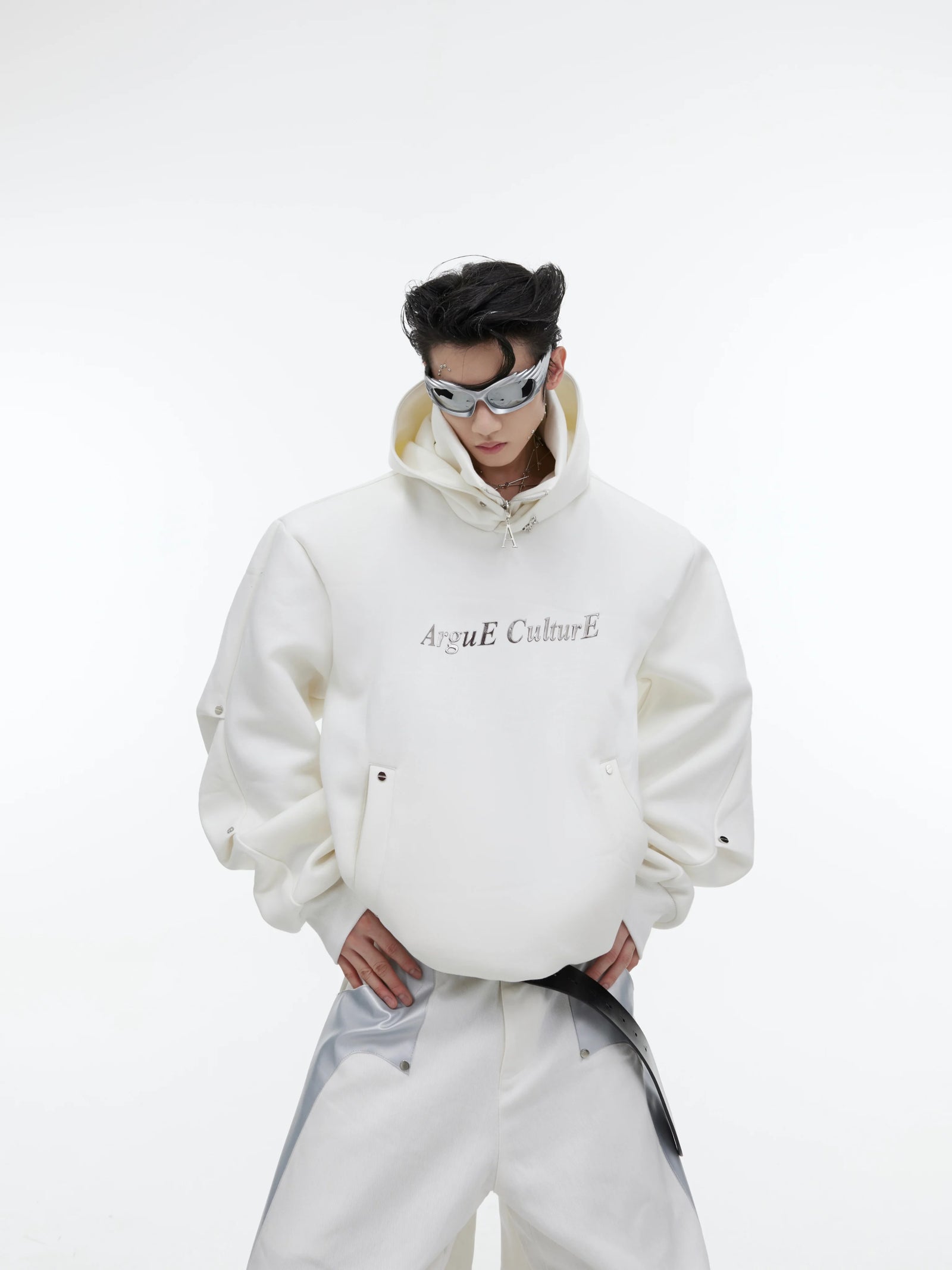 Silver-Studded Hoodie
