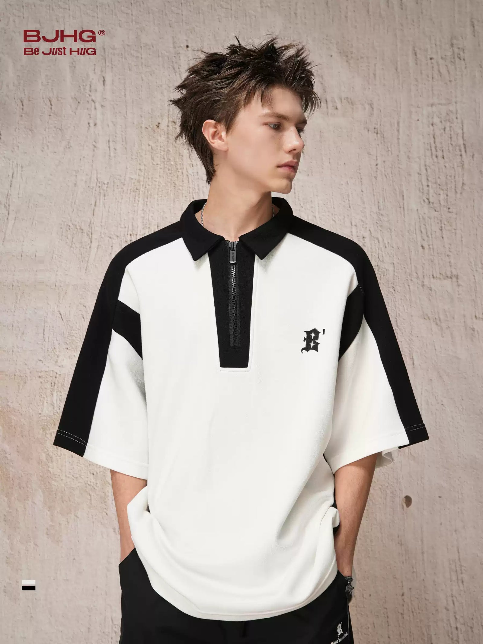 Unisex Oversized Retro Polo T-Shirt
