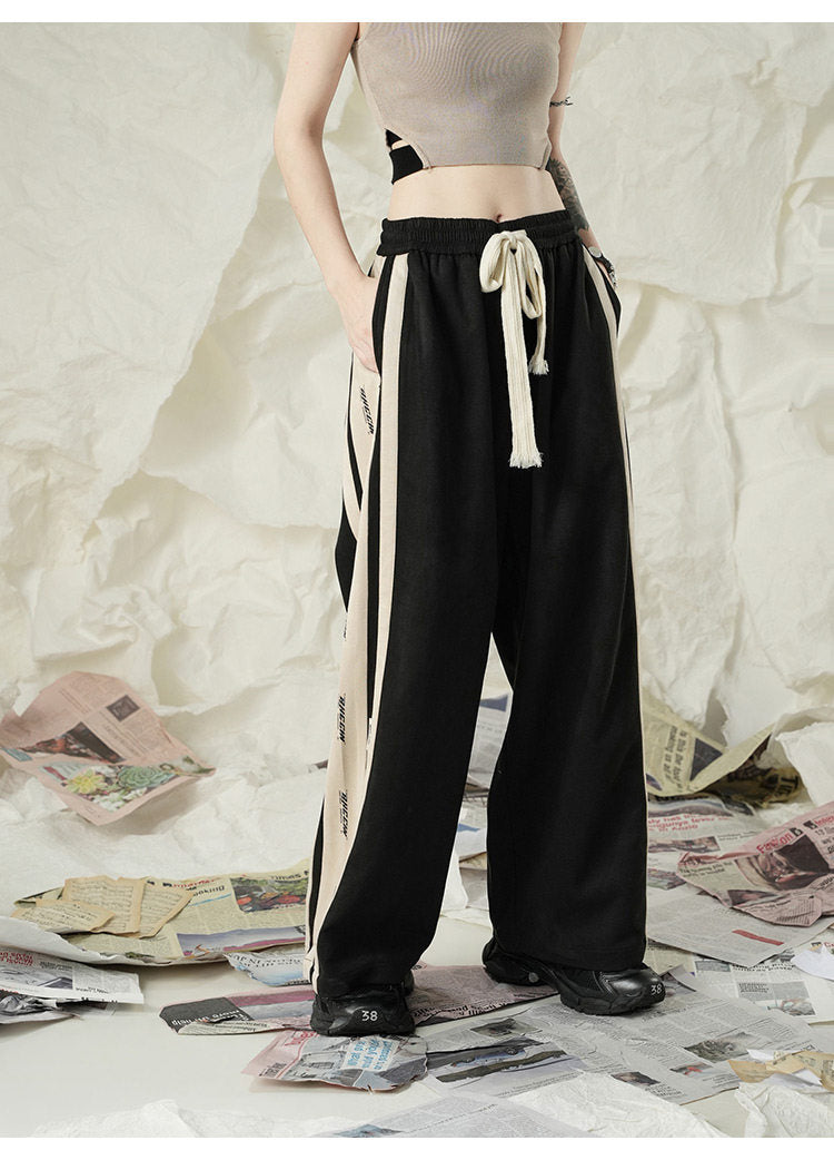 Fleece-Lined Suede Straight Leg Sweatpants
