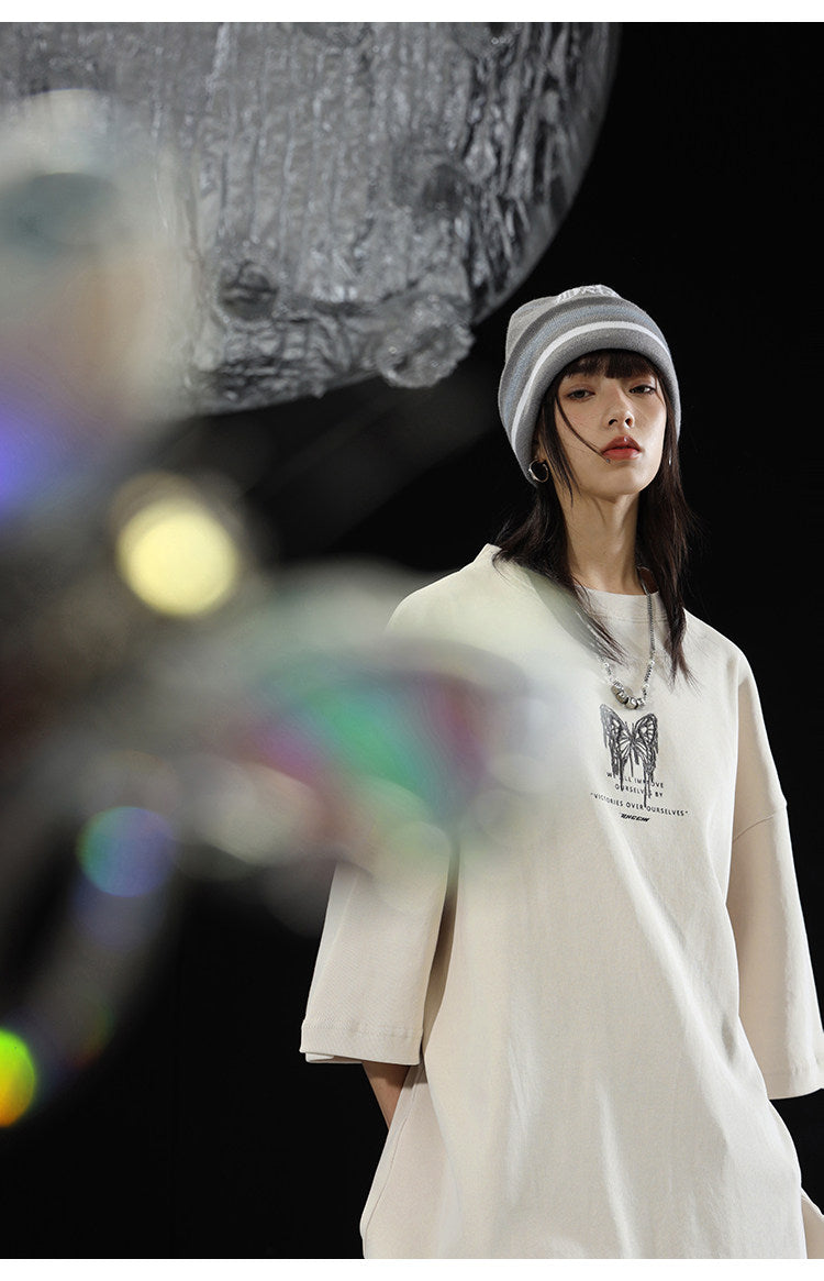 Reflective Butterfly Oversized T-Shirt
