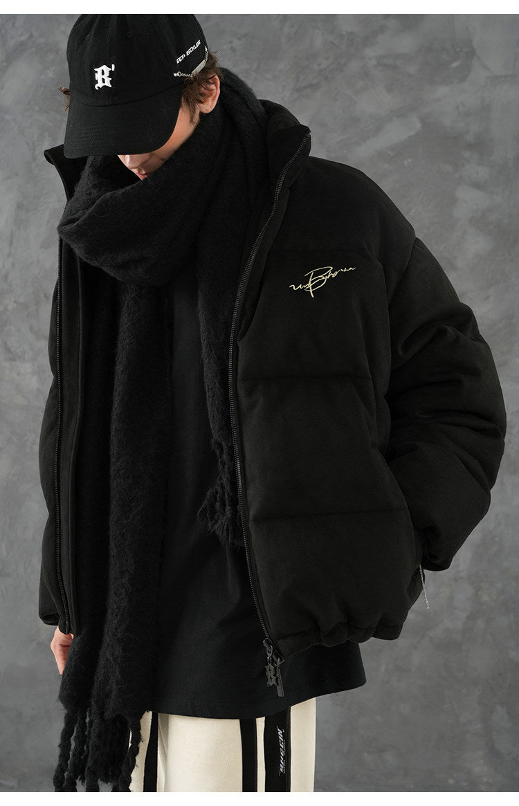 Unisex Embroidered Puffer Jacket