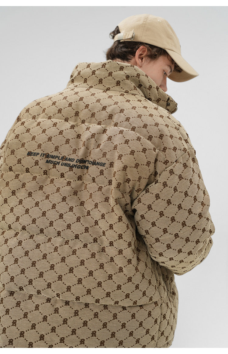 Unisex Vintage Jacquard Padded Jacket