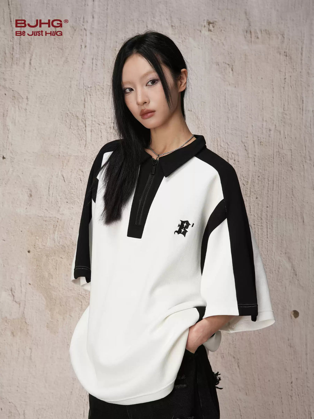 Unisex Oversized Retro Polo T-Shirt
