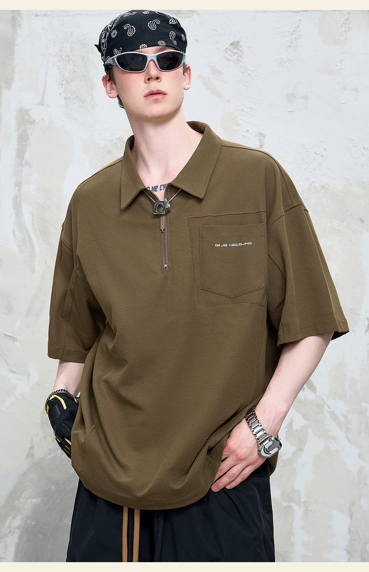 Heavyweight Piqué Cotton Polo Shirt