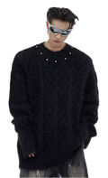 Studded Collar Sweater