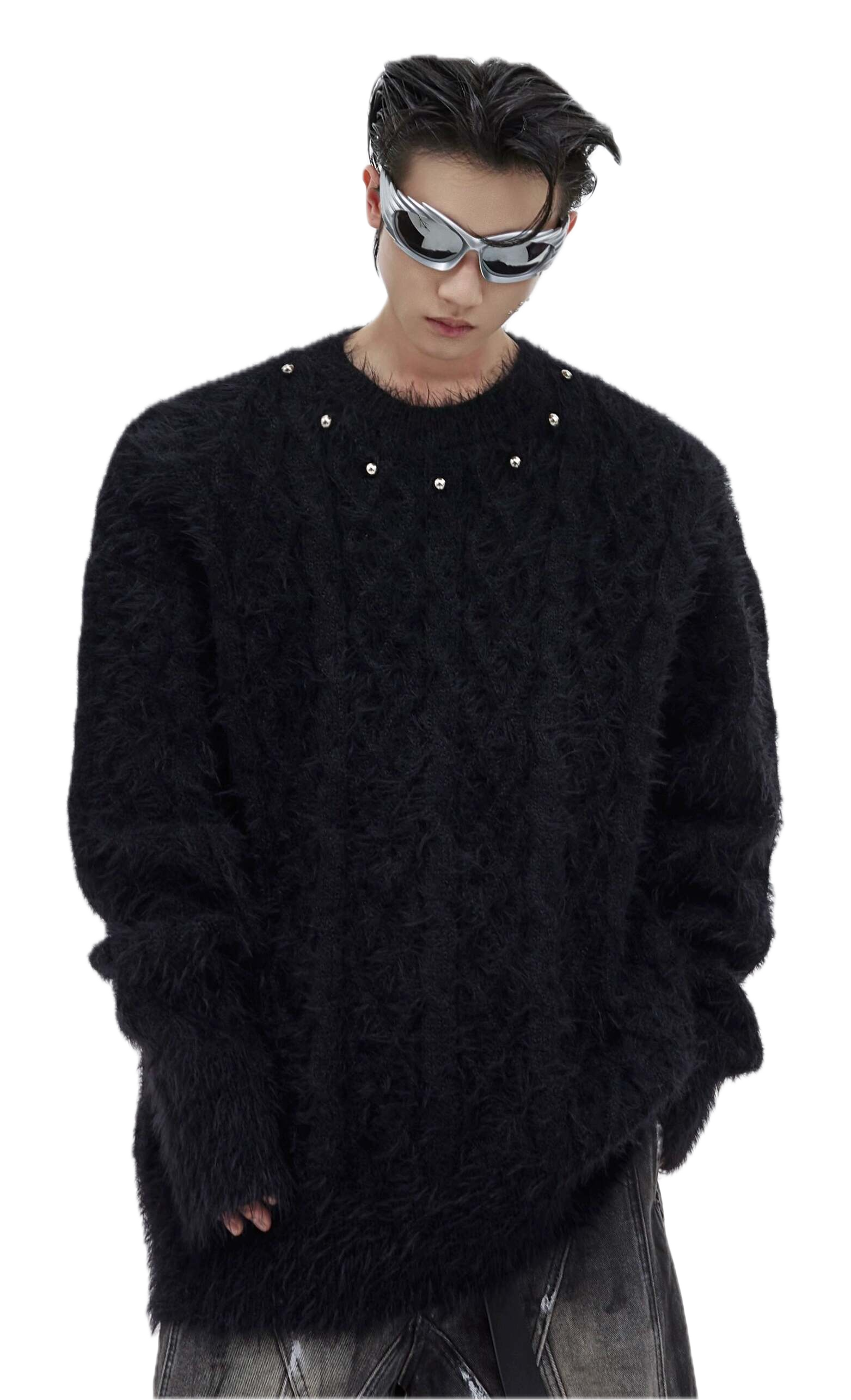 Studded Collar Sweater