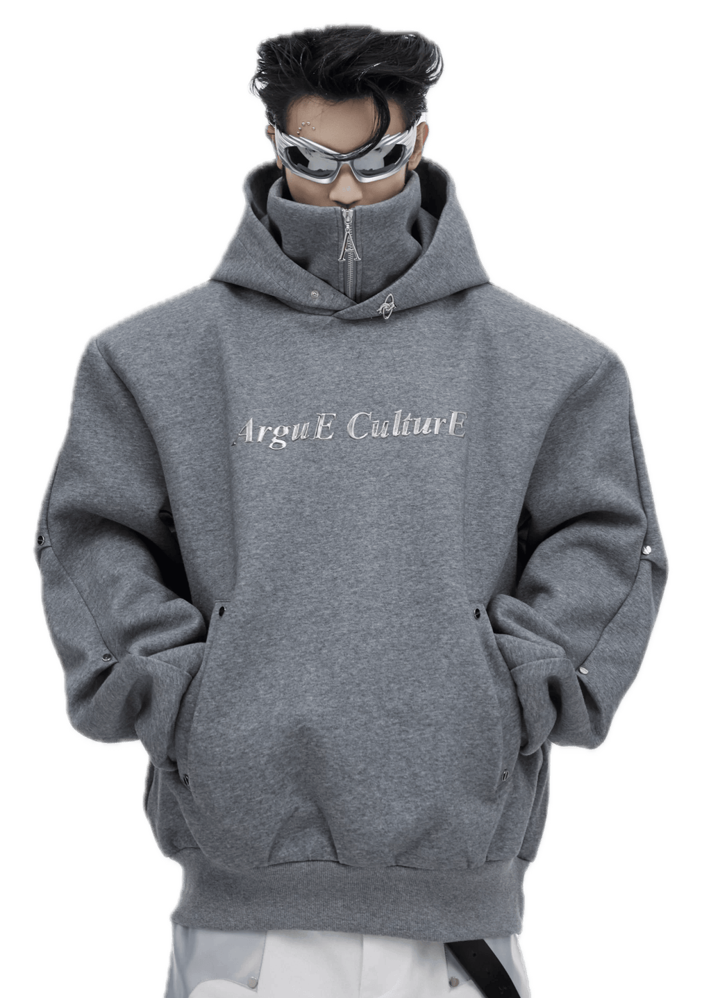 Silver-Studded Hoodie