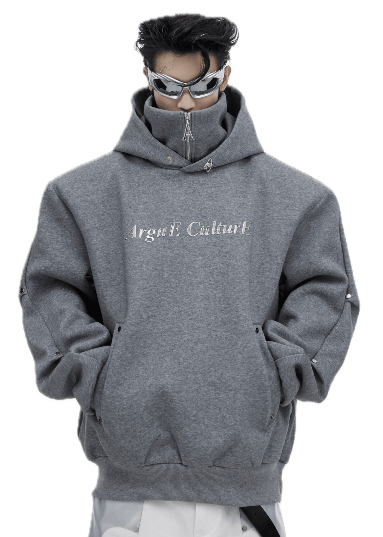 Silver-Studded Hoodie