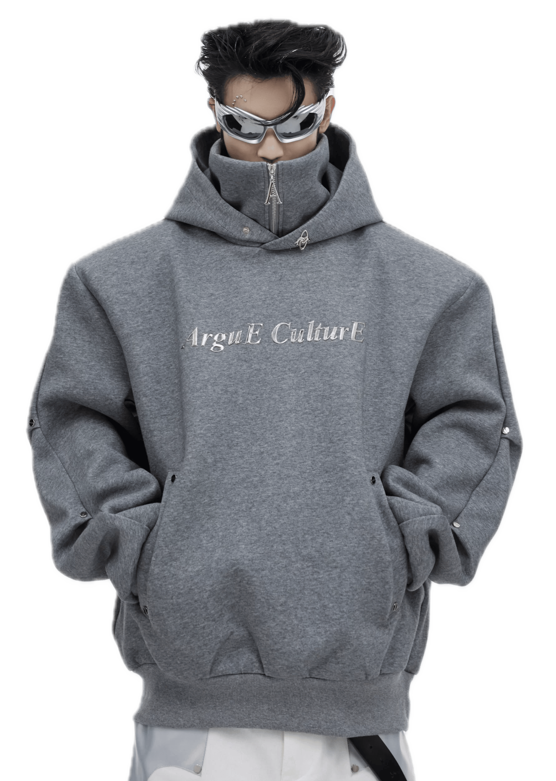 Silver-Studded Hoodie