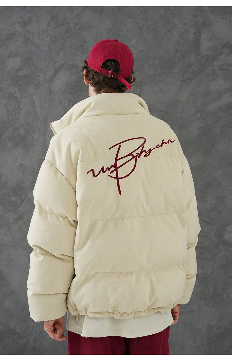 Unisex Embroidered Puffer Jacket