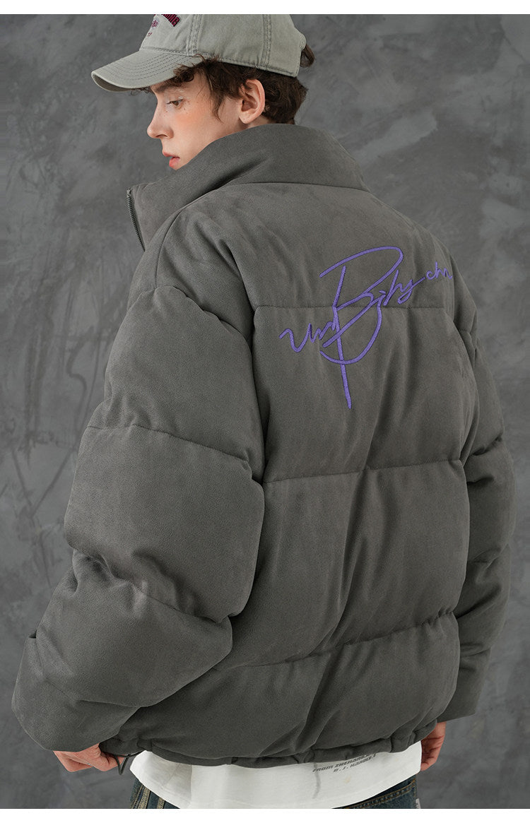Unisex Embroidered Puffer Jacket