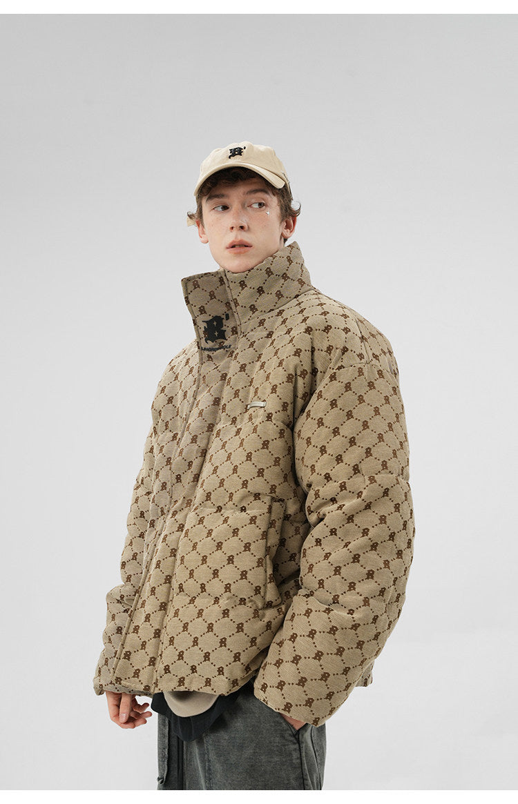 Unisex Vintage Jacquard Padded Jacket