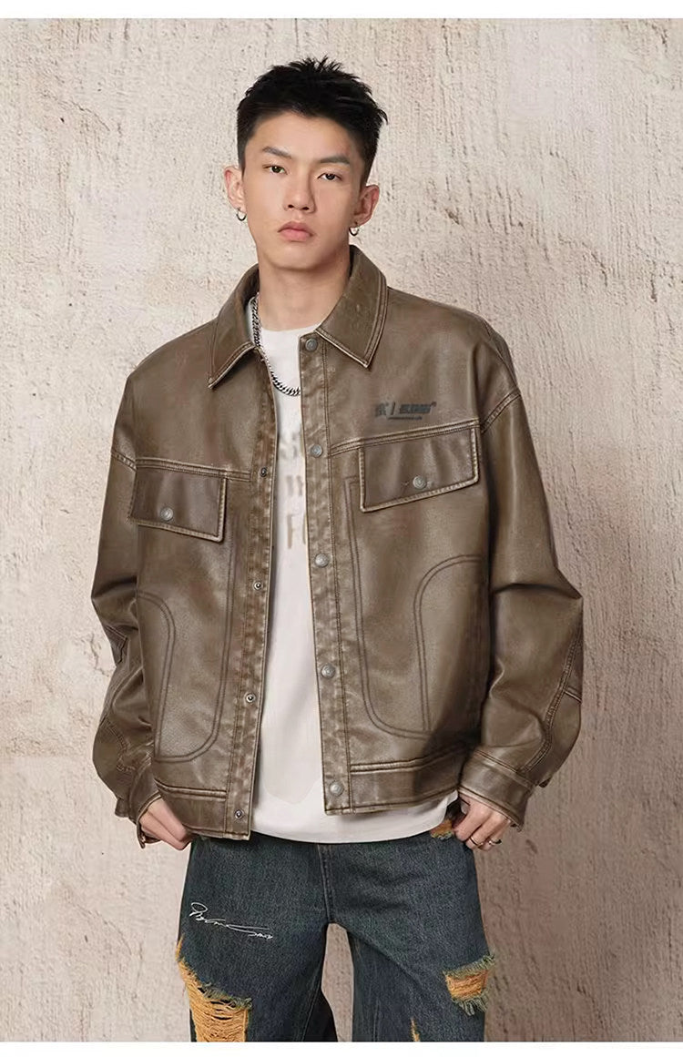 Unisex Vintage Motorcycle Jacket