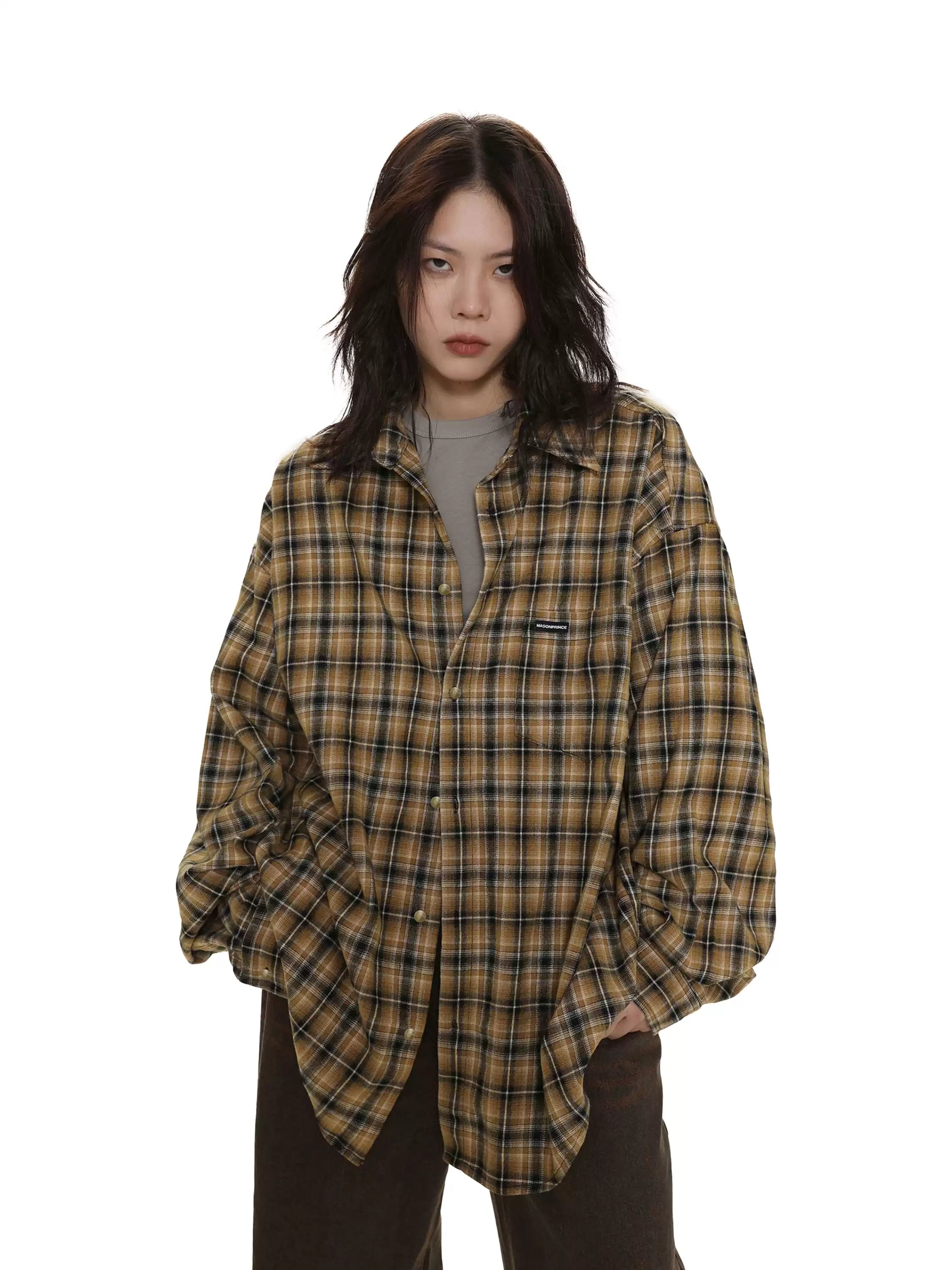 Unisex Vintage Plaid Shirt