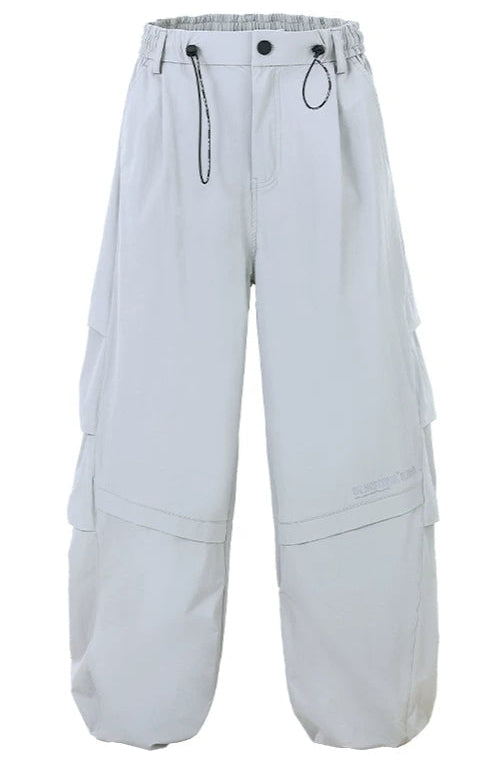 Lightweight White Utility Cargo Pants
