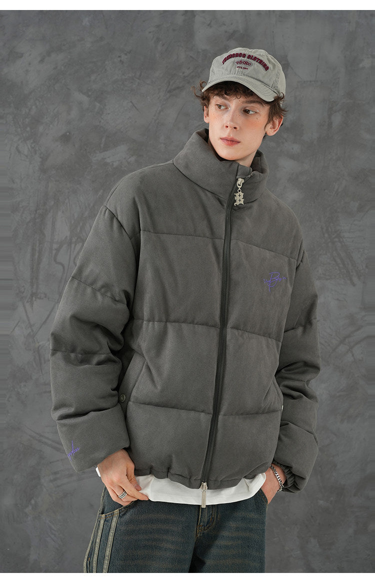 Unisex Embroidered Puffer Jacket