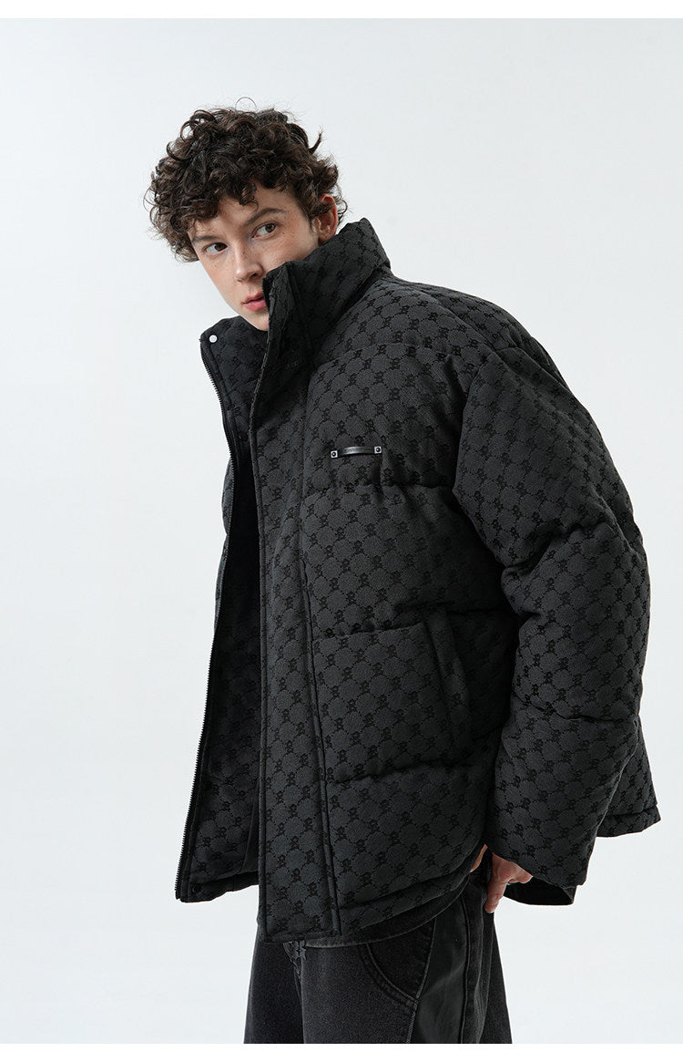 Unisex Vintage Jacquard Padded Jacket